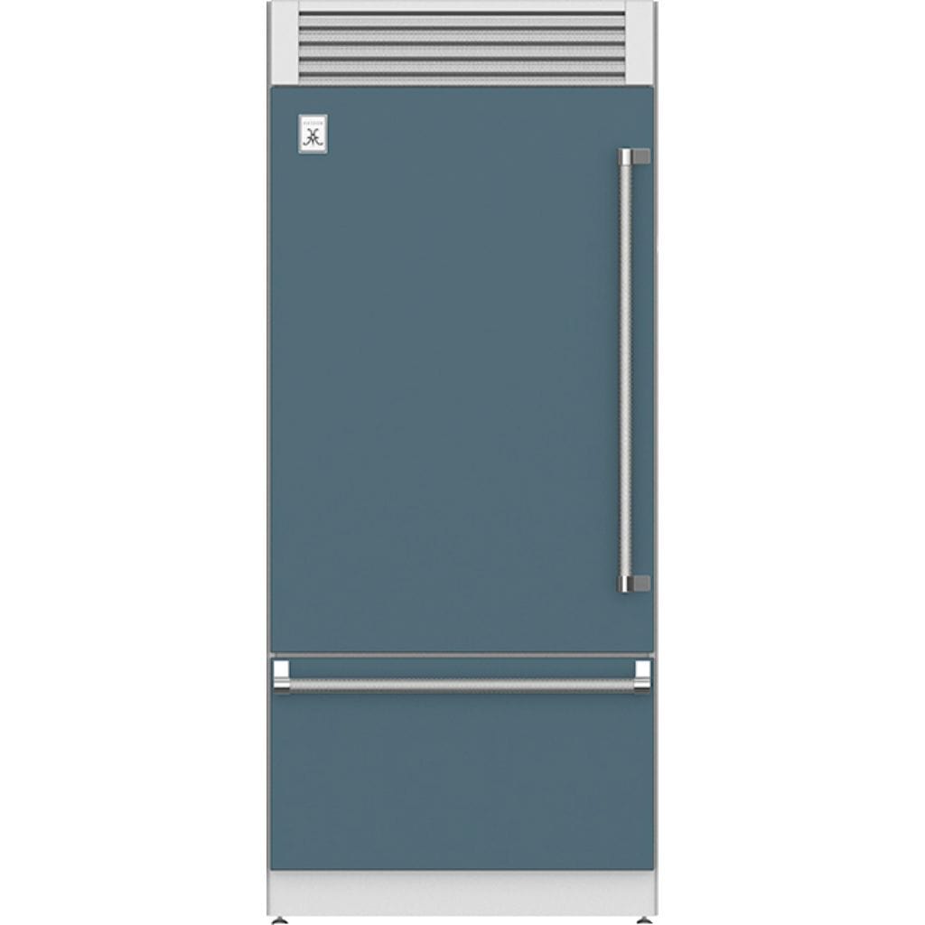 Hestan 36" Pro Style Bottom Mount, Top Compressor Refrigerator - KRP Series Refrigerator KRPL36-GG Luxury Appliances Direct