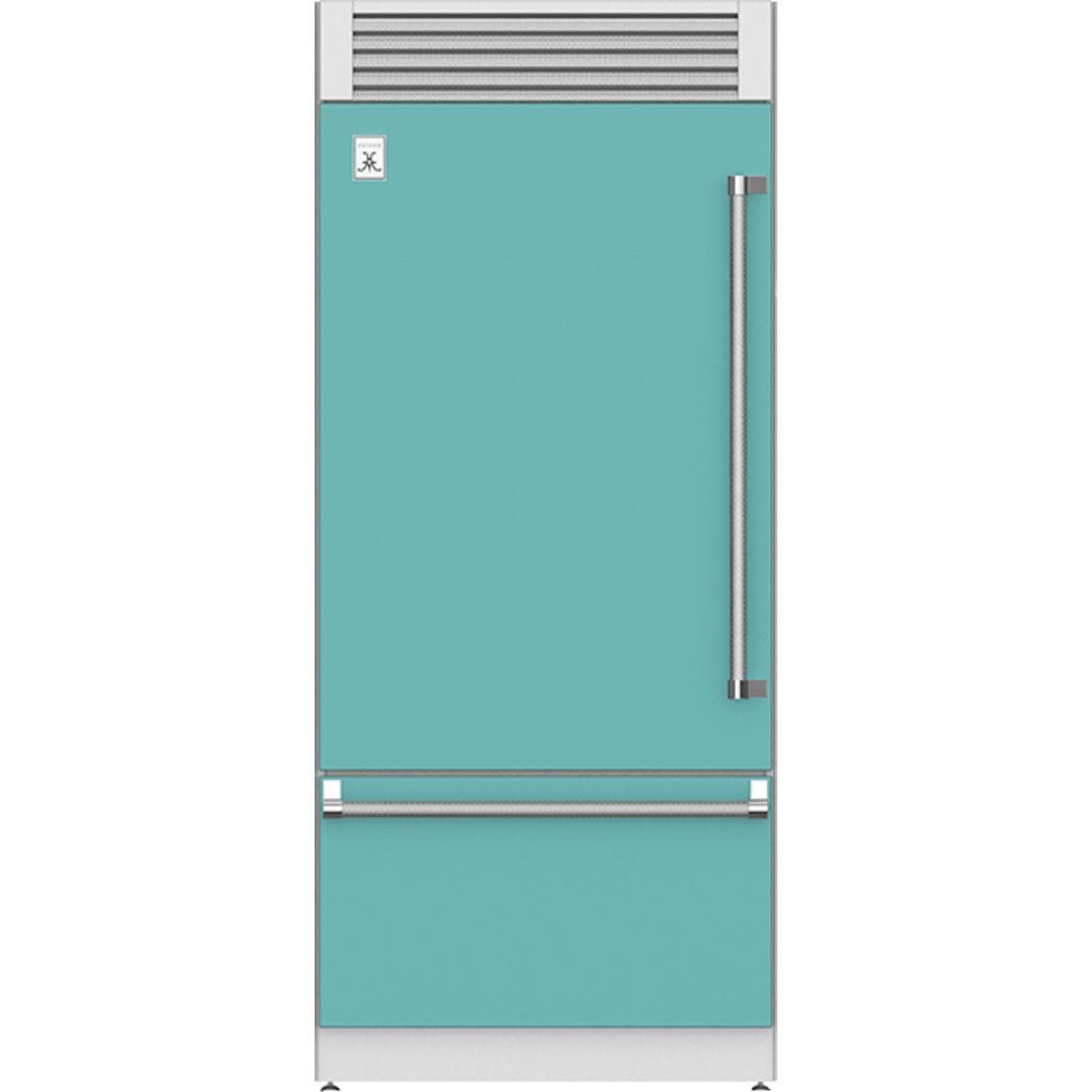 Hestan 36" Pro Style Bottom Mount, Top Compressor Refrigerator - KRP Series Refrigerator KRPL36-TQ Luxury Appliances Direct