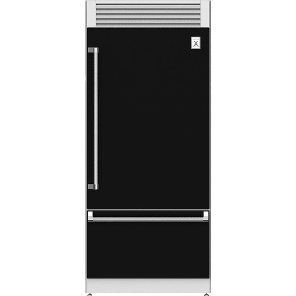 Hestan 36" Pro Style Bottom Mount, Top Compressor Refrigerator - KRP Series Refrigerator KRPR36-BK Luxury Appliances Direct