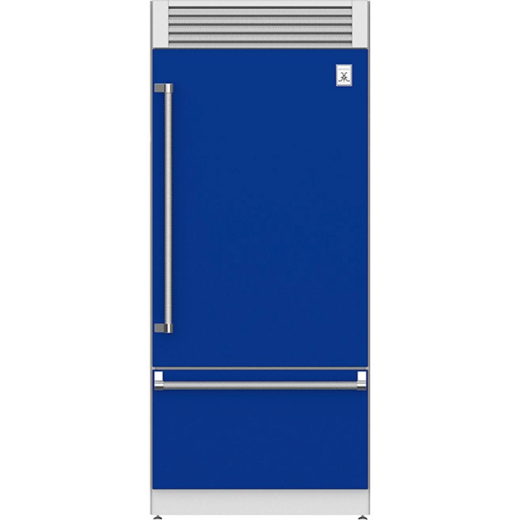 Hestan 36" Pro Style Bottom Mount, Top Compressor Refrigerator - KRP Series Refrigerator KRPR36-BU Luxury Appliances Direct