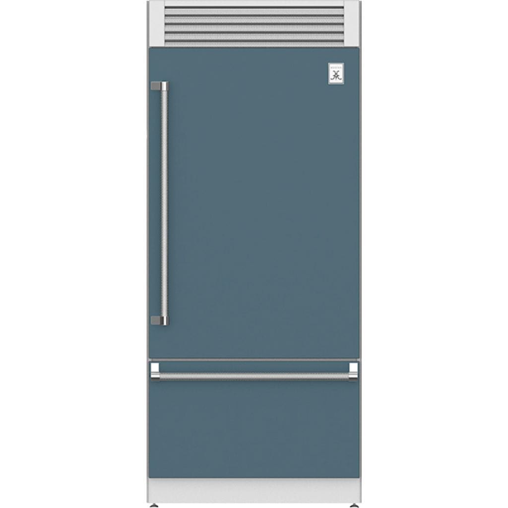 Hestan 36" Pro Style Bottom Mount, Top Compressor Refrigerator - KRP Series Refrigerator KRPR36-GG Luxury Appliances Direct