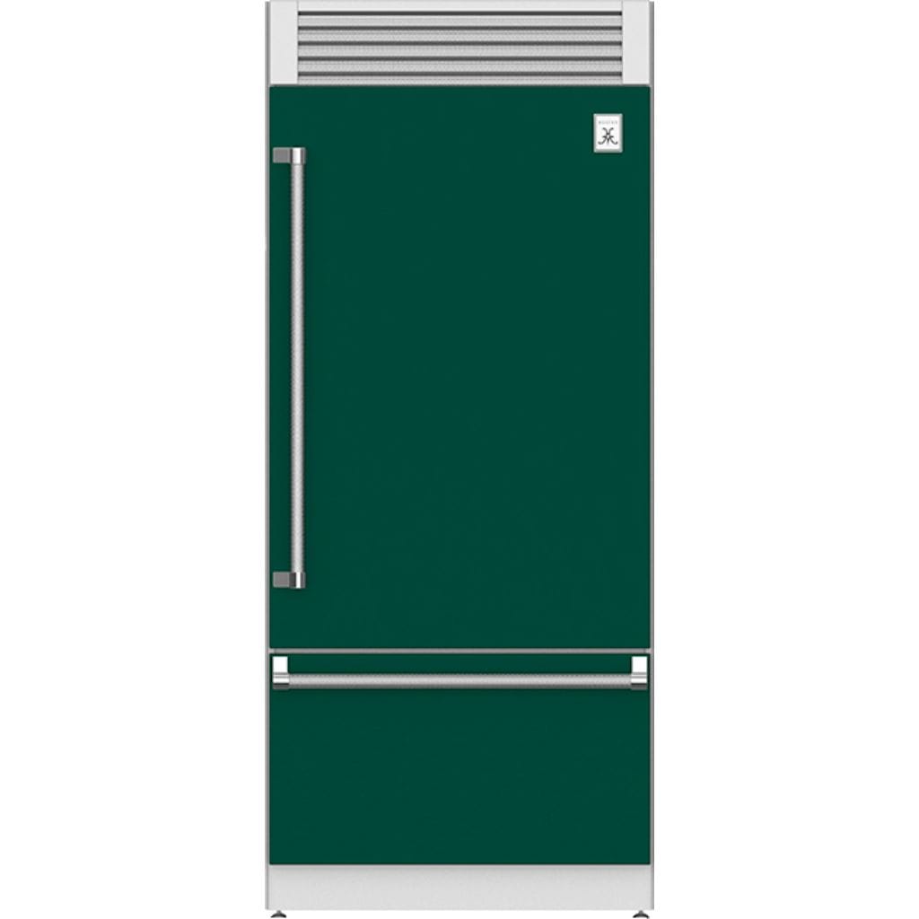 Hestan 36" Pro Style Bottom Mount, Top Compressor Refrigerator - KRP Series Refrigerator KRPR36-GR Luxury Appliances Direct