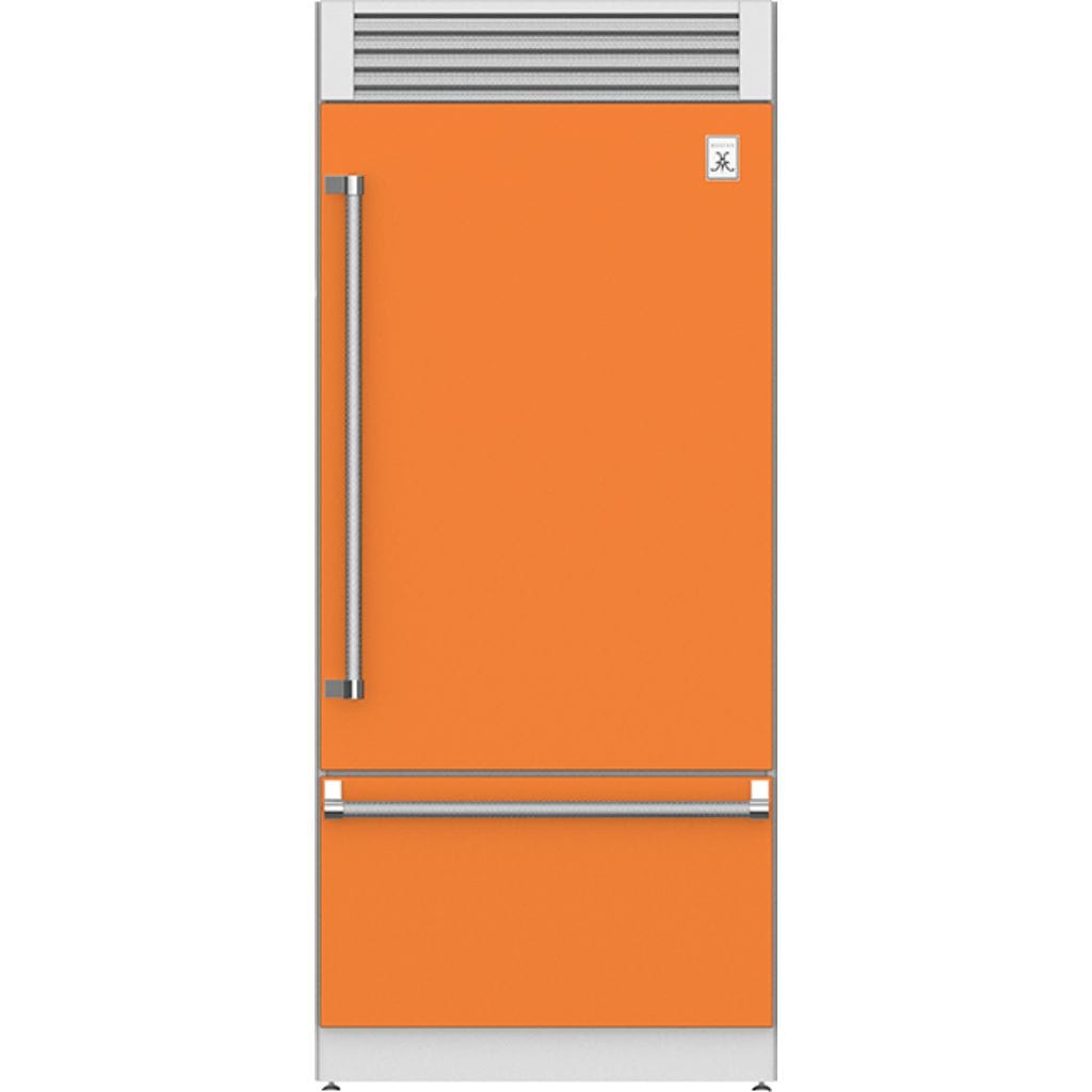 Hestan 36" Pro Style Bottom Mount, Top Compressor Refrigerator - KRP Series Refrigerator KRPR36-OR Luxury Appliances Direct