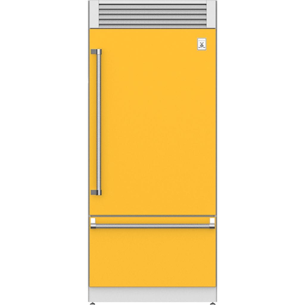 Hestan 36" Pro Style Bottom Mount, Top Compressor Refrigerator - KRP Series Refrigerator KRPR36-YW Luxury Appliances Direct