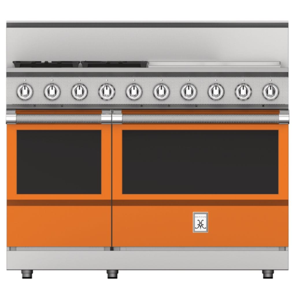 Hestan 48" 5-Burners Gas Range with 24" Griddle KRG484GD-NG-OR Luxury Appliances Direct