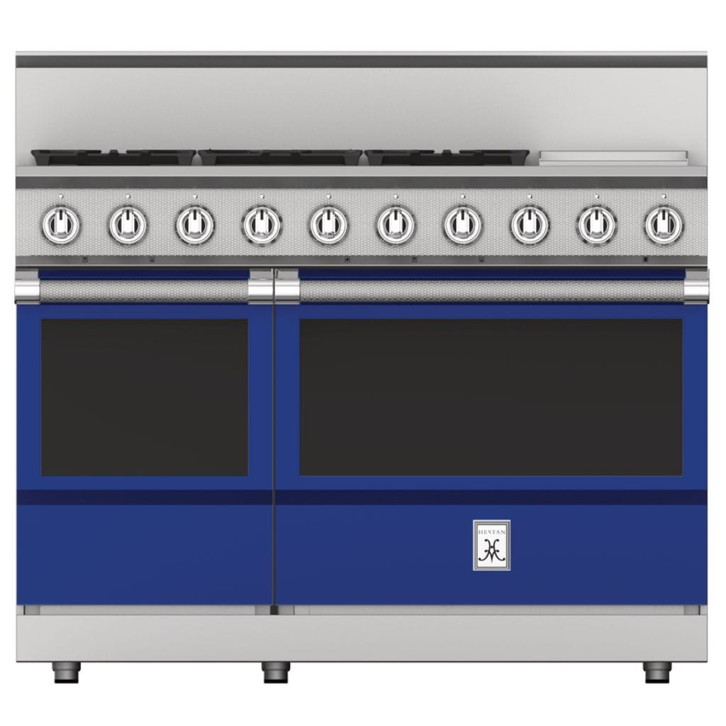 Hestan 48" Gas Range 5 Burners with Griddle KRG485GD-NG-BU Luxury Appliances Direct