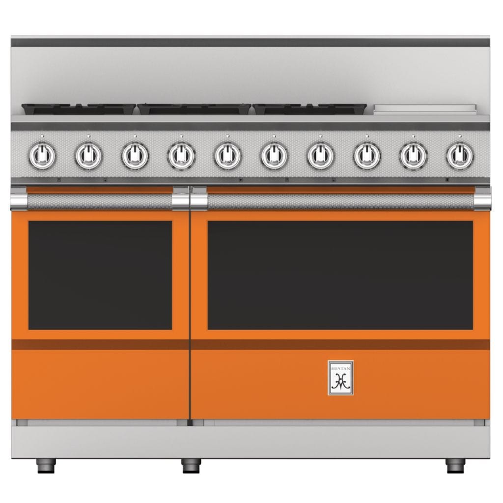 Hestan 48" Gas Range 5 Burners with Griddle KRG485GD-NG-OR Luxury Appliances Direct