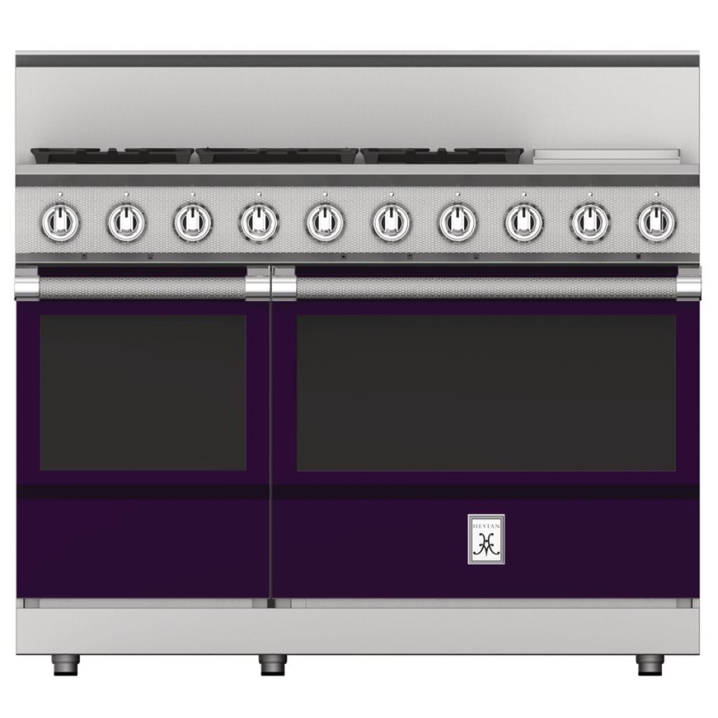 Hestan 48" Gas Range 5 Burners with Griddle KRG485GD-NG-PP Luxury Appliances Direct