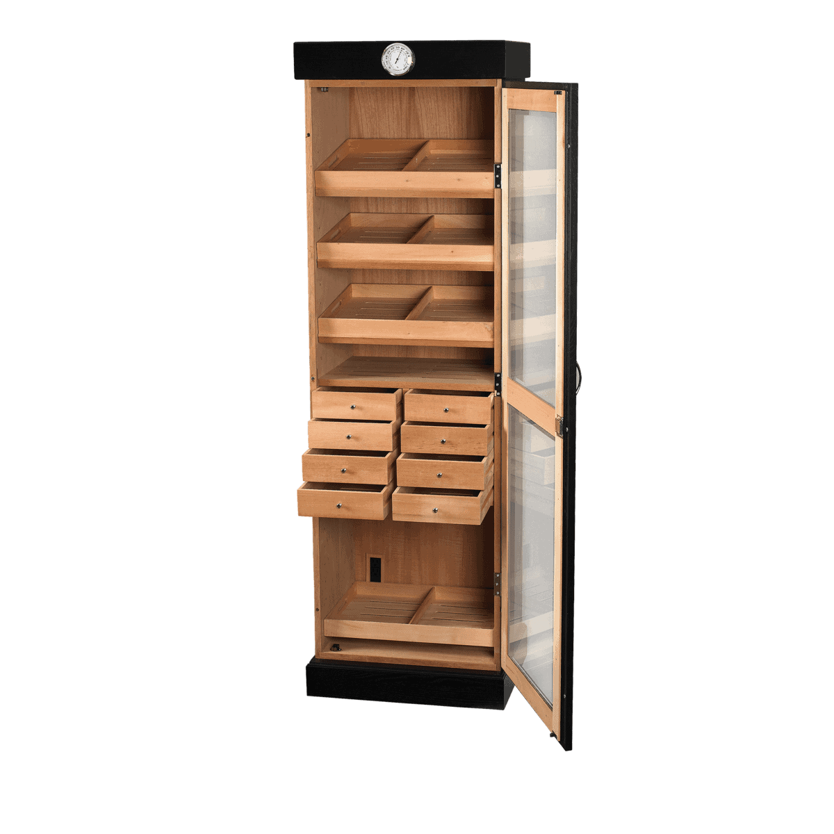 Humidor Supreme 22½"Cigar Tower Drawer Unit HUM-2000BLK Cigar Humidors HUM-2000BLK Luxury Appliances Direct