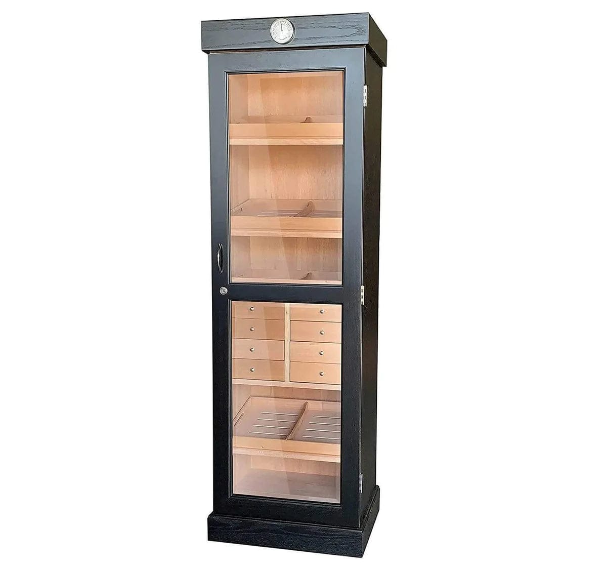 Humidor Supreme 22½"Cigar Tower Drawer Unit HUM-2000BLK Cigar Humidors HUM-2000BLK Luxury Appliances Direct