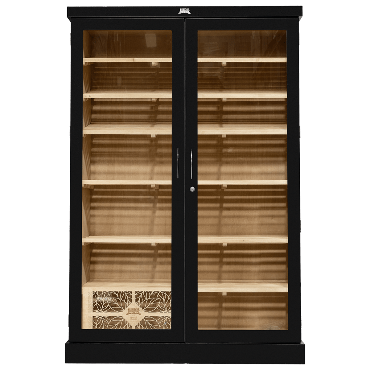 Humidor Supreme 48" Commercial Display Humidor HS-4500-BLK Cigar Humidors HS-4500-BLK Luxury Appliances Direct