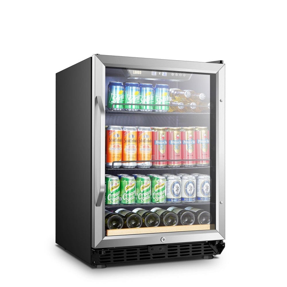 Lanbo 110 Cans 6 Bottles Stainless Steel Beverage Coolers LB148BC Beverage Centers LB148BC Luxury Appliances Direct