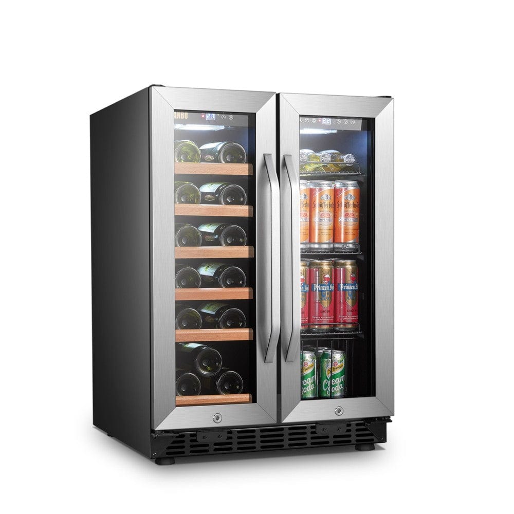 Lanbo 24 Inch Freestanding Wine and Beverage Coolers LB36BD Wine/Beverage Coolers Combo LB36BD Luxury Appliances Direct