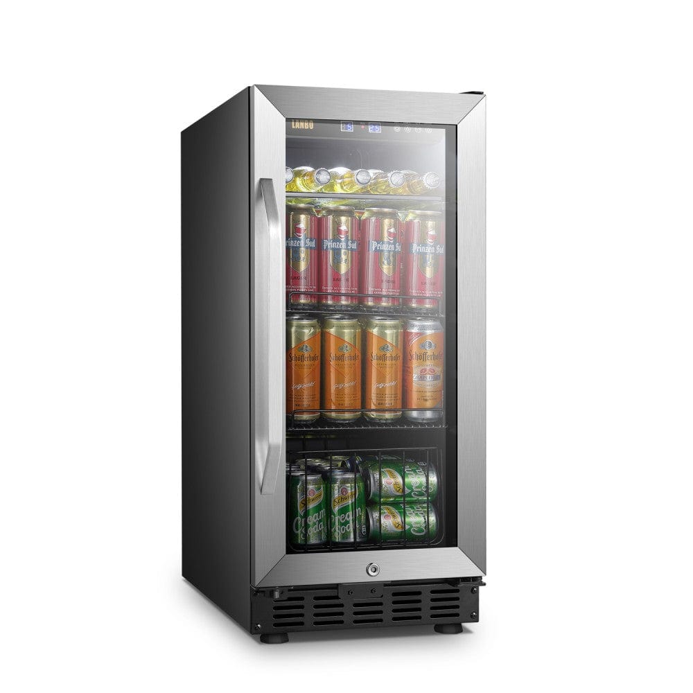 Lanbo 70 Cans Stainless Steel Beverage Coolers LB80BC Beverage Centers LB80BC Luxury Appliances Direct