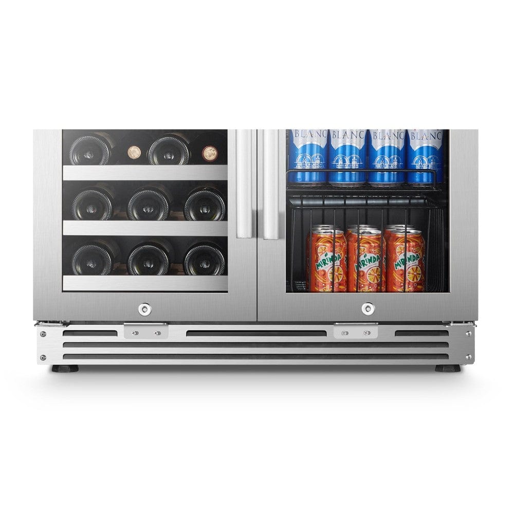 Lanbo Pro 30"  Dual Zone Stainless Steel Wine and Beverage Coolers LP66B Wine/Beverage Coolers Combo LP66B Luxury Appliances Direct