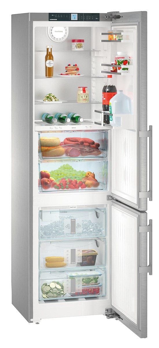 Liebherr 24" Freestanding Smart Steel Double Door Fridge-Freezer CBS 1360 I Luxury Appliances Direct