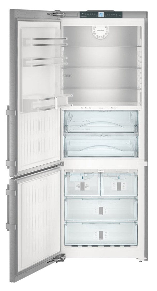 Liebherr 30" Freestanding Left-Double Door Fridge Bottom Mount Freezer CBS 1661 I Luxury Appliances Direct