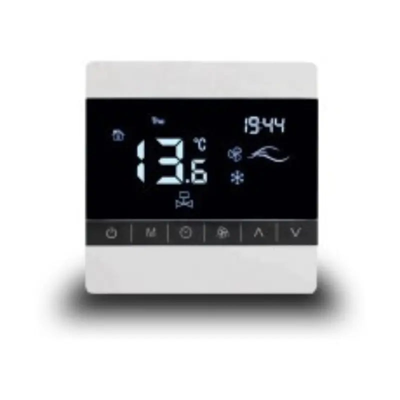 Digital temperature controller for the Panthaire Wine-R WR2500 wine cellar cooling system with touchscreen display showing 13.6°C