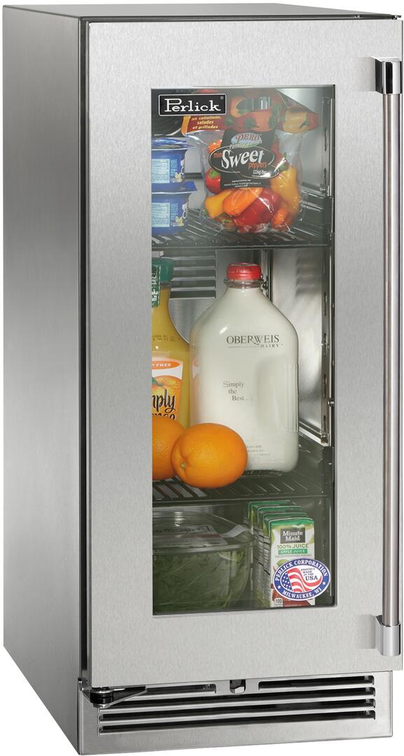 Perlick 15 inch Signature Series 2.8 cu.ft. Compact Refrigerator HP15RO-4-3 Refrigerators HP15RO-4-3L Luxury Appliances Direct