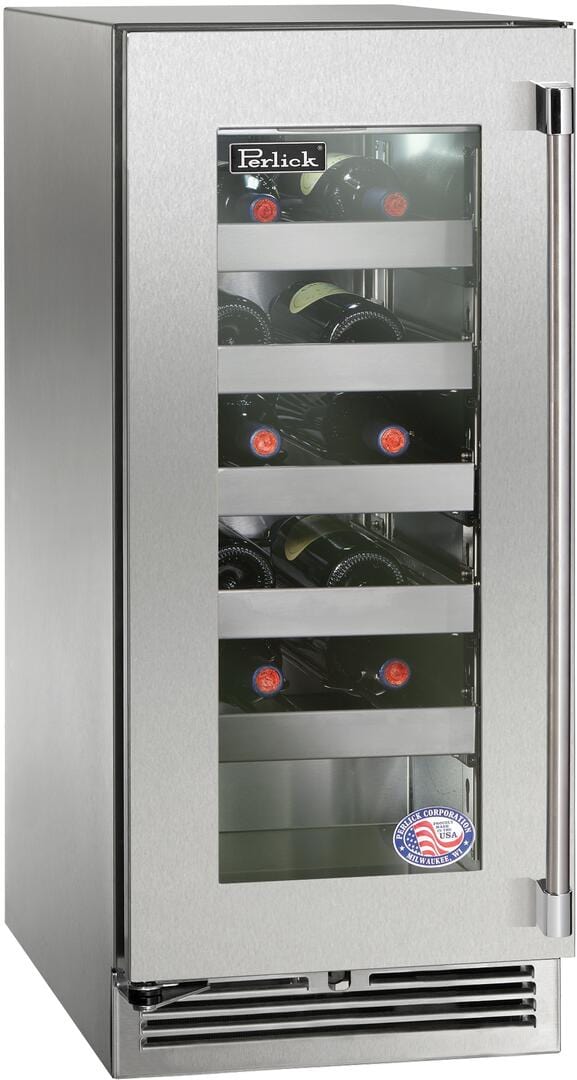 Perlick 15 inch Signature Series 20 Bottle Wine Cooler HP15WM-4-3 Wine Coolers HP15WM-4-3L Luxury Appliances Direct