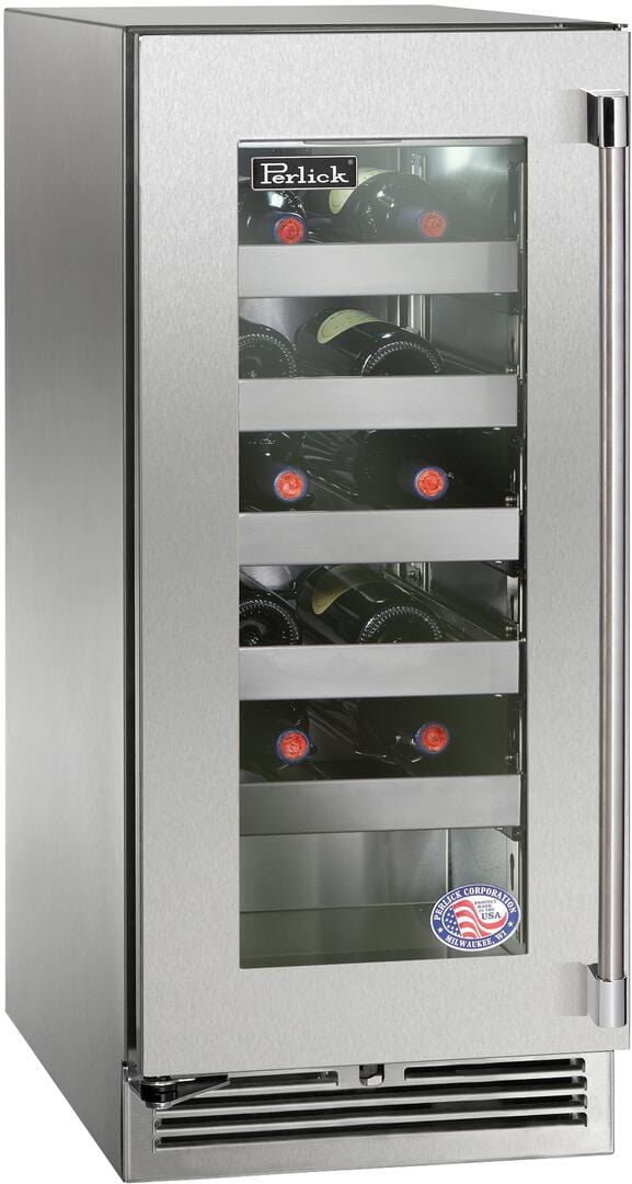 Perlick 15 inch Signature Series 20 Bottle Wine Cooler HP15WO-4-3 Wine Coolers HP15WO-4-3L Luxury Appliances Direct