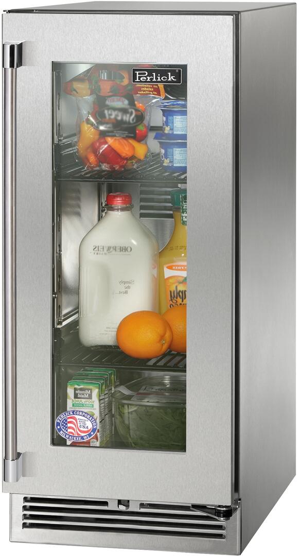 Perlick 15 inch Signature Series Compact Refrigerator HP15RS-4-3 Refrigerators HP15RS-4-3R Luxury Appliances Direct