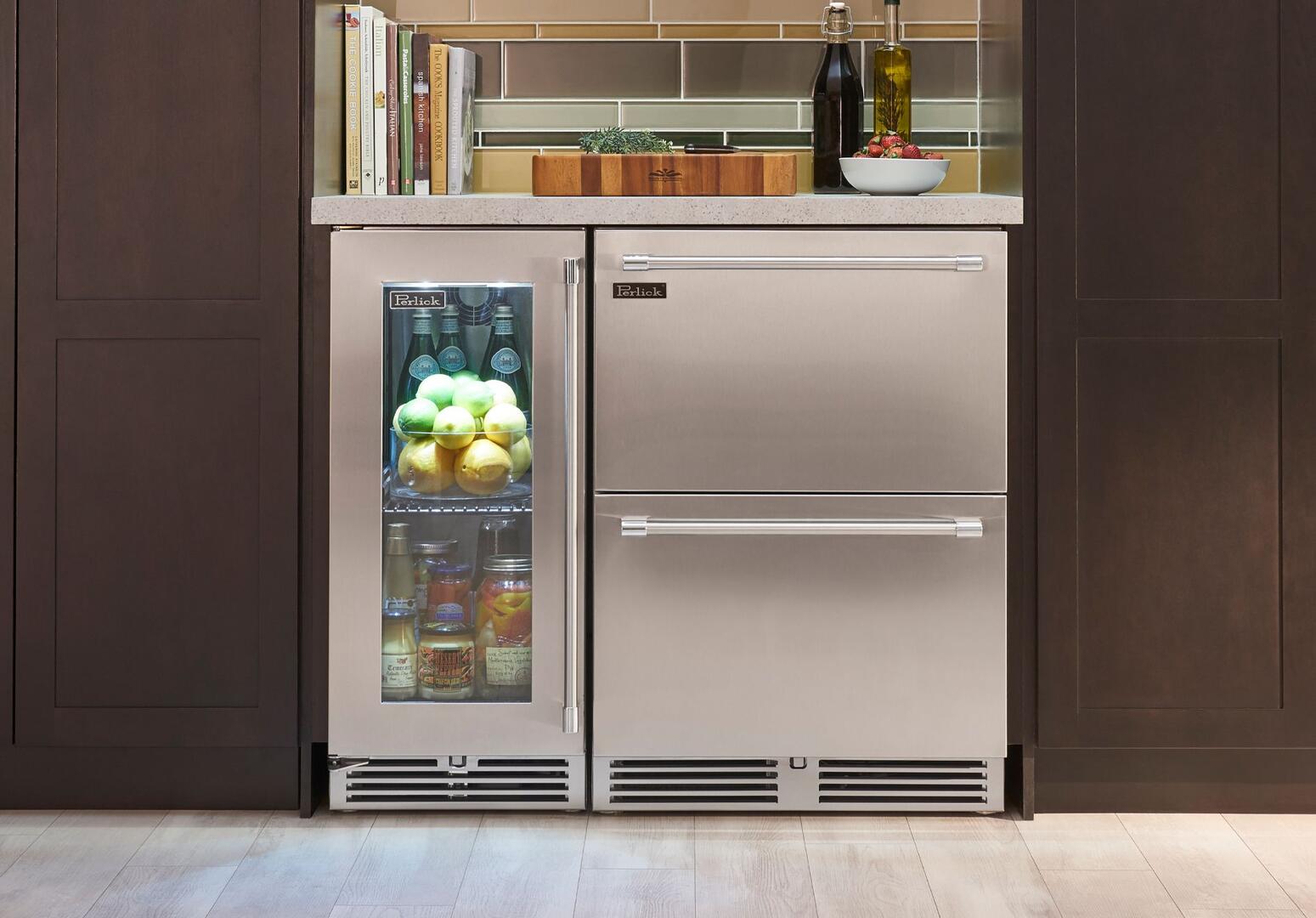 Perlick 15 inch Signature Series Compact Refrigerator HP15RS-4-3 Refrigerators Luxury Appliances Direct