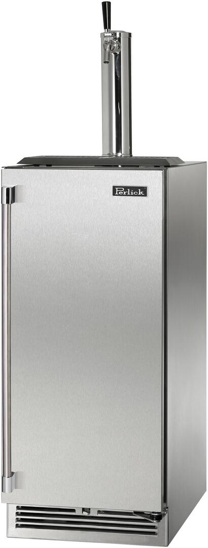 Perlick 15-Inch Signature Series Indoor Beer Dispenser HP15TS-4-1-1 Kegerators HP15TS-4-1R-1 Luxury Appliances Direct