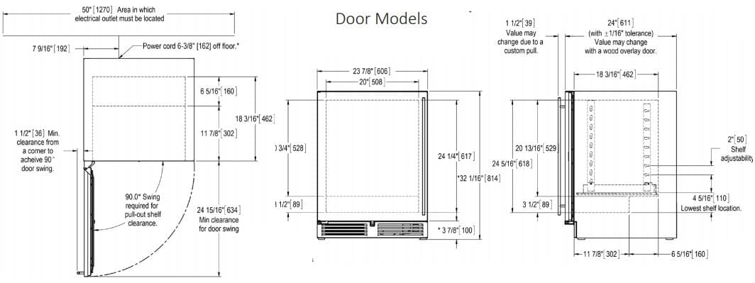 Perlick 24-Inch ADA Complaint Series Compact Freezer HA24FB-4-2 Freezers Luxury Appliances Direct