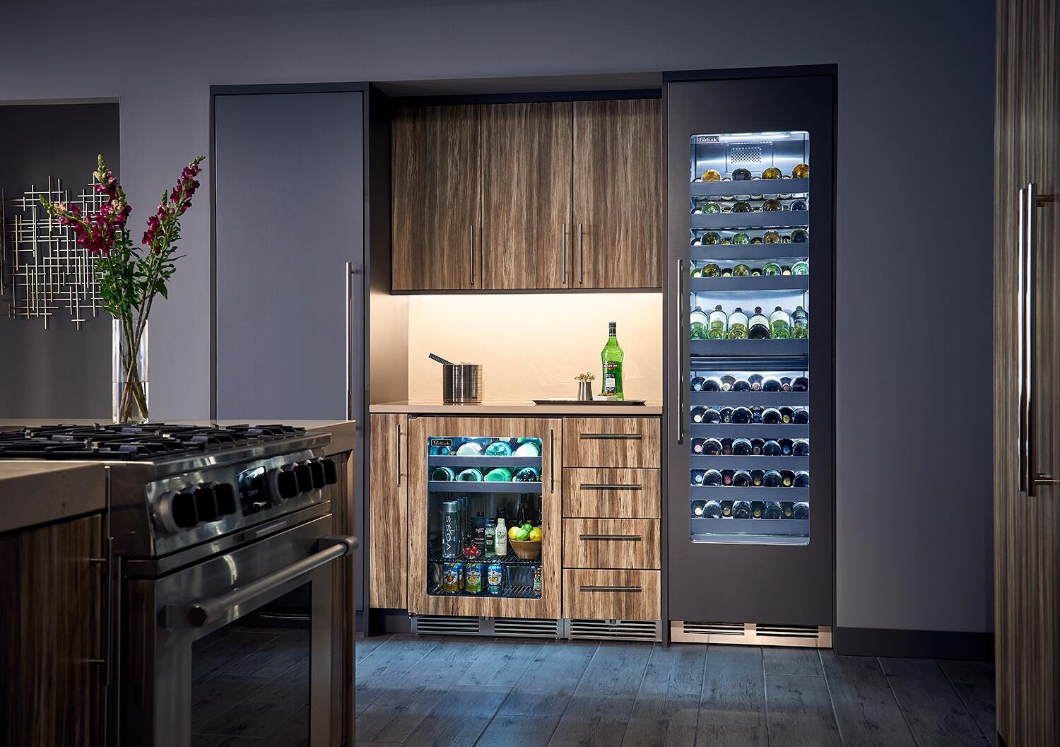 Perlick 24-Inch Built-In Single Zone Wine Cooler with 94 Bottle Capacity, Panel Ready, with Glass Window Opening, Star-K Certification CR24W-1-4 Wine Coolers Luxury Appliances Direct