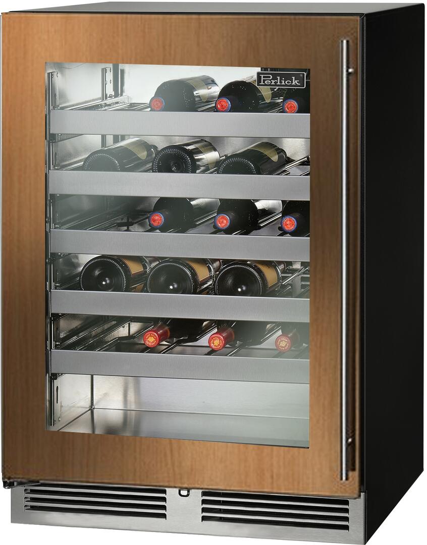 Perlick 24 inch C Series Built-In Single Zone Wine Cooler HC24WB-4-4 Wine Coolers HC24WB-4-4L Luxury Appliances Direct