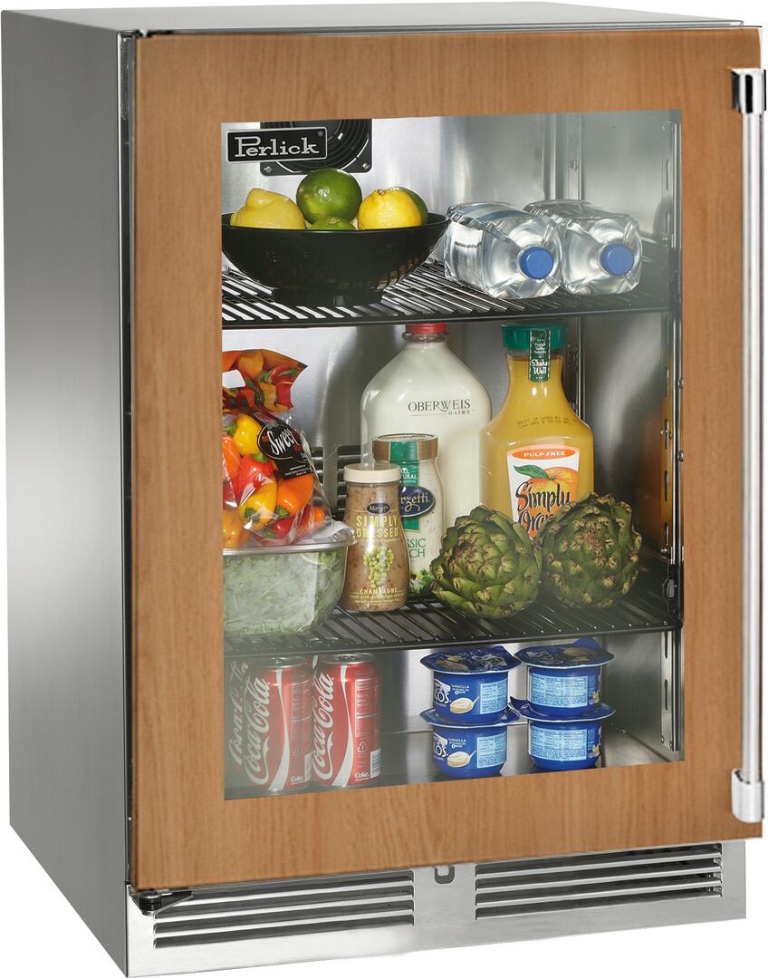 Perlick 24 inch Outdoor Built-In Compact Refrigerator HP24RM-4-4 Refrigerators HP24RM-4-4L Luxury Appliances Direct