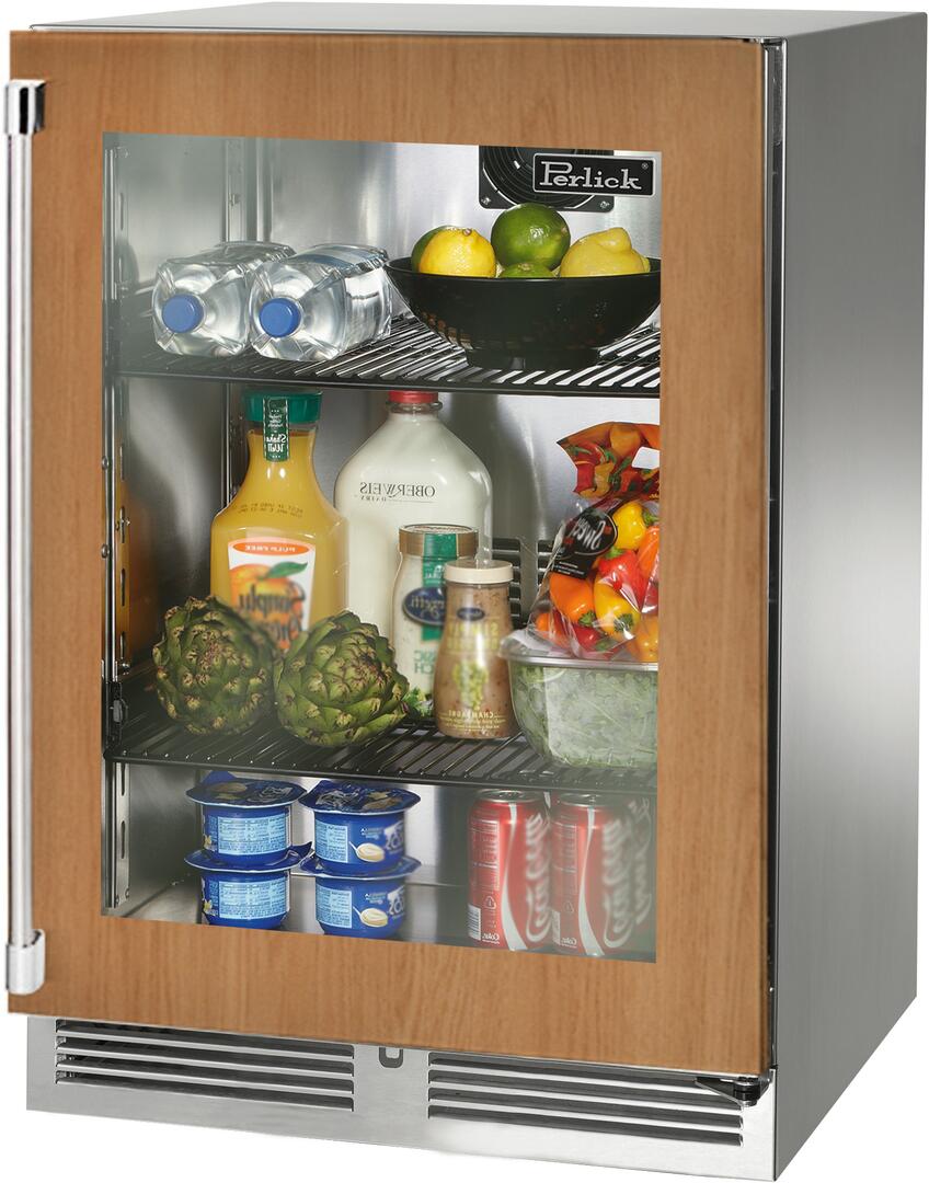 Perlick 24 inch Outdoor Built-In Compact Refrigerator HP24RM-4-4 Refrigerators HP24RM-4-4R Luxury Appliances Direct