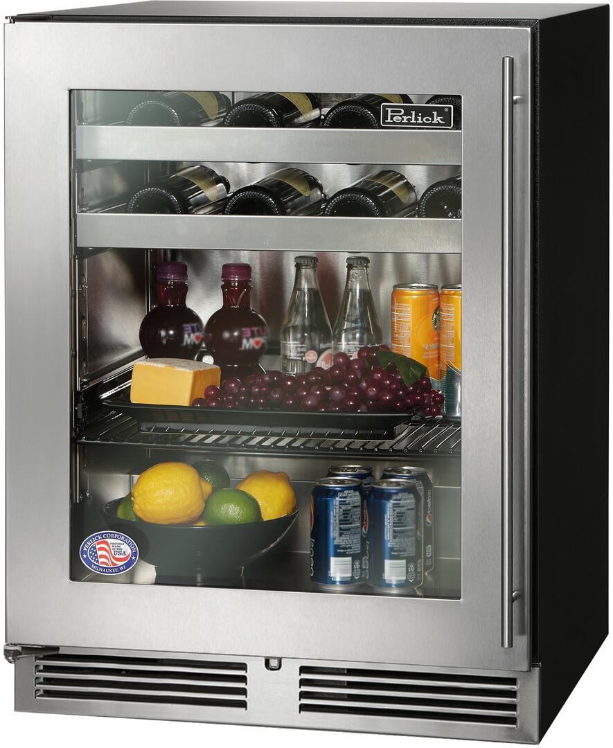 Perlick 24 inch Series 4.8 cu.ft Built-In Beverage Center HA24BB-4-3 Beverage Centers HA24BB-4-3L Luxury Appliances Direct