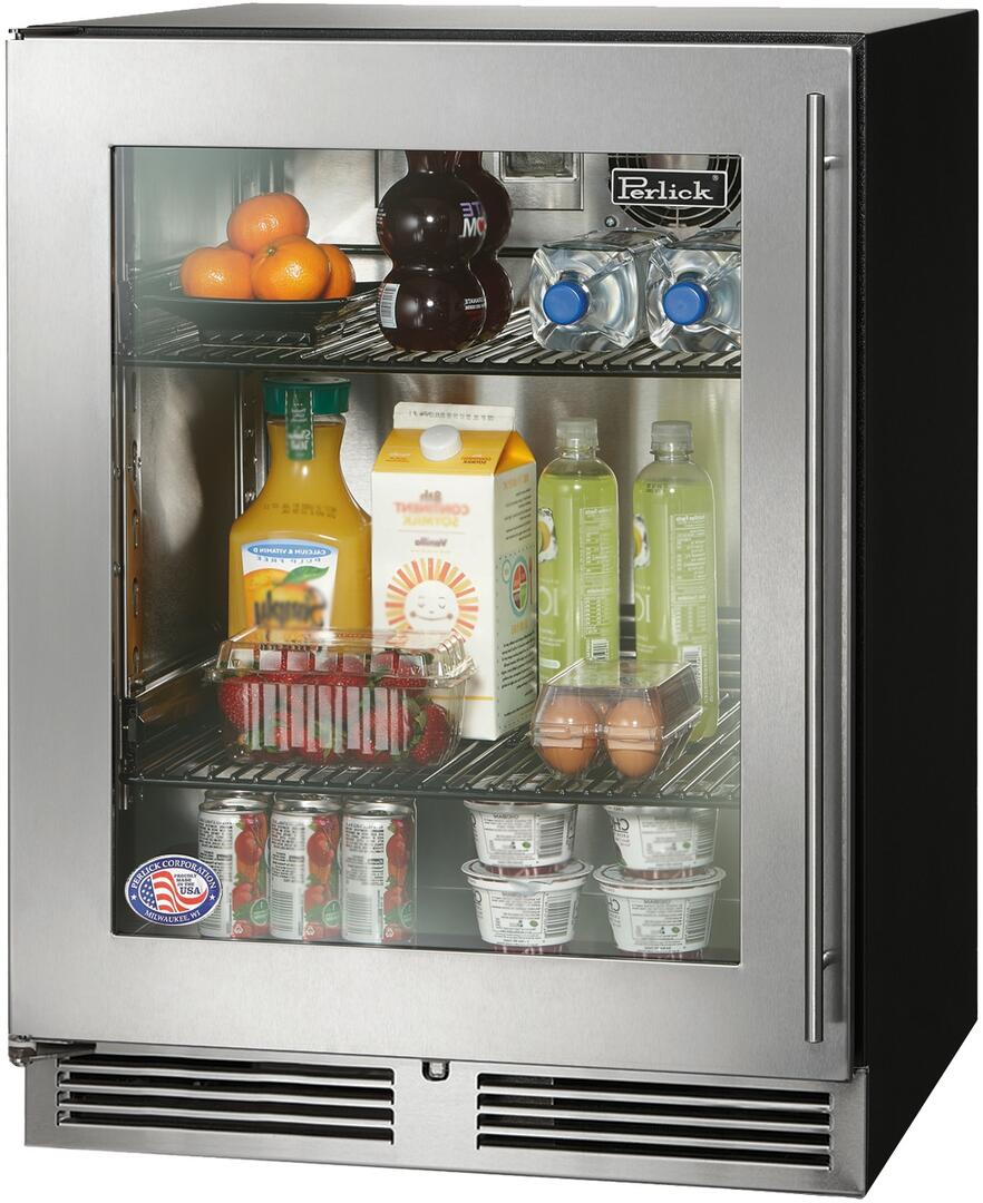 Perlick 24 inch Series 4.8 cu.Ft Compact Refrigerator HA24RB-4-3 Refrigerators HA24RB-4-3L Luxury Appliances Direct