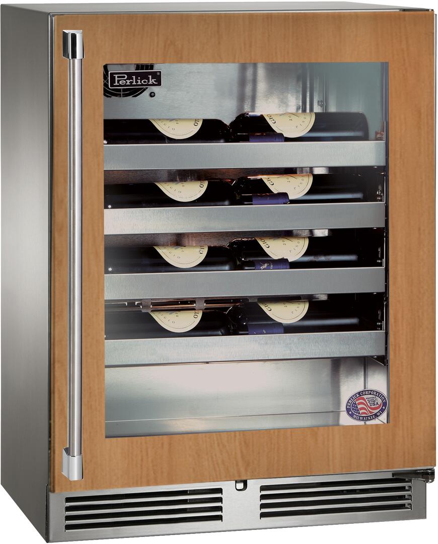 Perlick 24 inch Signature Series 20 Bottle Wine Cooler HH24WO-4-4 Wine Coolers HH24WO-4-4R Luxury Appliances Direct