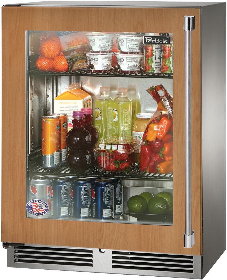 Perlick 24 inch Signature Series 3.1 cu ft Compact Refrigerator HH24RO-4-4 Refrigerators HH24RO-4-4L Luxury Appliances Direct