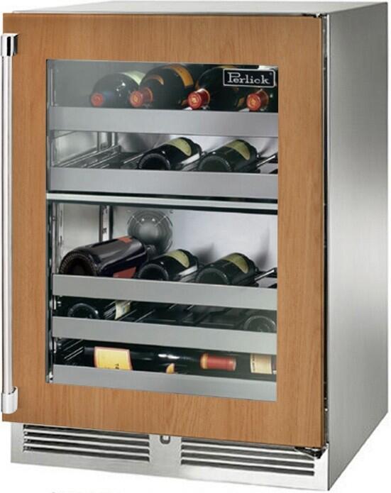 Perlick 24 inch Signature Series 32 Bottle Wine Cooler HP24DO-4-4 Wine Coolers HP24DO-4-4R Luxury Appliances Direct