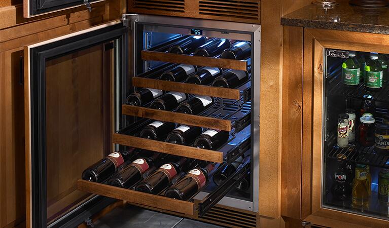 Perlick 24 inch Signature Series 45 Bottle Wine Cooler HP24WS-4-4 Wine Coolers Luxury Appliances Direct