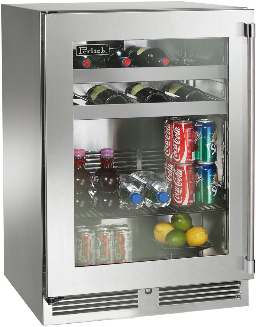 Perlick 24 inch Signature Series 5.2 cu ft  Beverage Center HP24BO-4-3 Beverage Centers HP24BO-4-3L Luxury Appliances Direct