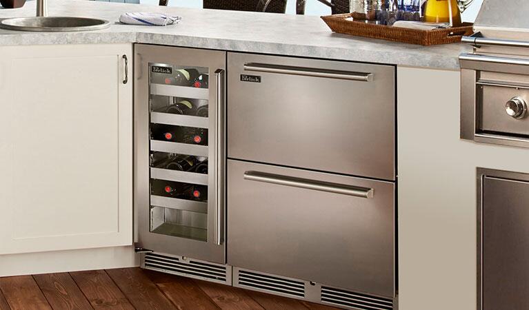 Perlick 24 inch Signature Series 5.2 cu ft Drawer Freezer HP24FO-4-5 Freezers HP24FO-4-5DL Luxury Appliances Direct