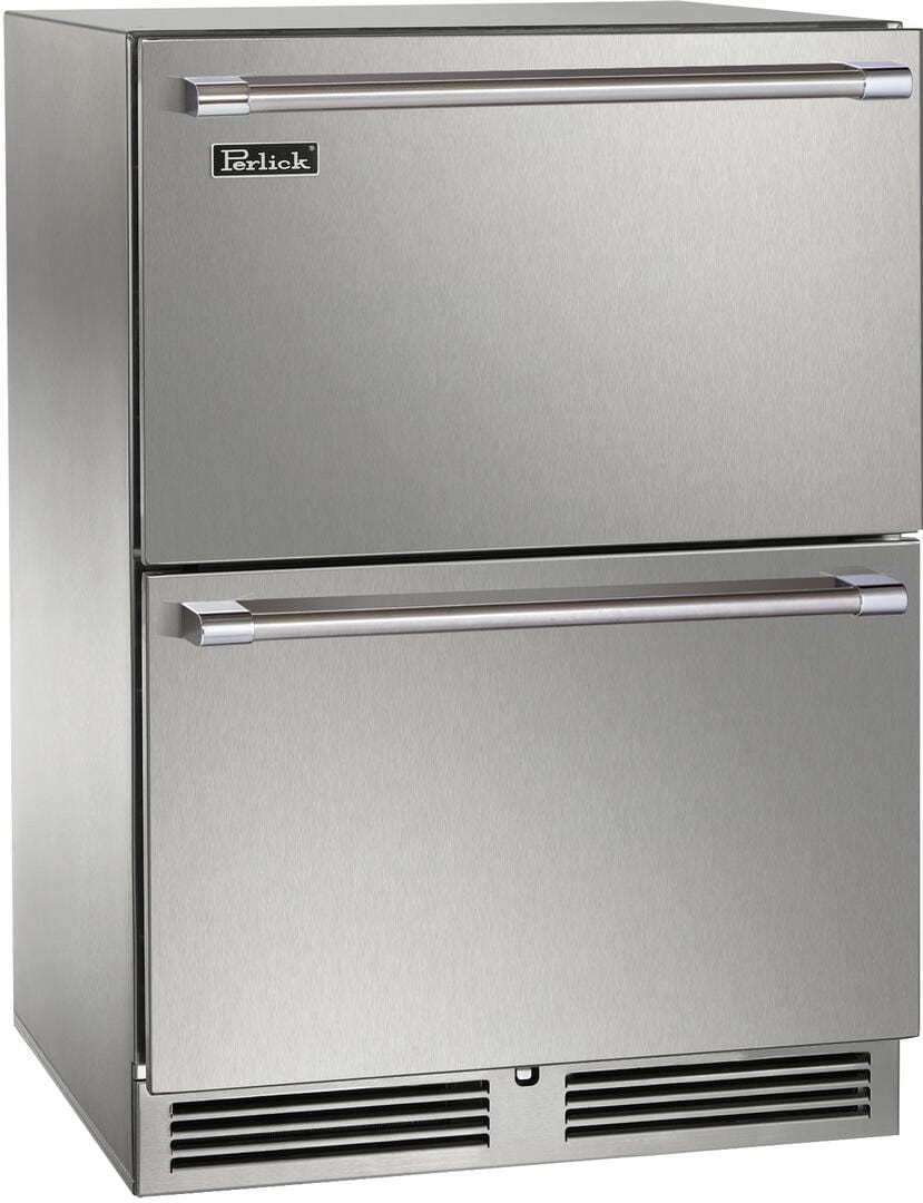 Perlick 24 inch Signature Series 5.2 cu ft Drawer Refrigerator HP24RS-4-5 Refrigerators HP24RS-4-5 Luxury Appliances Direct