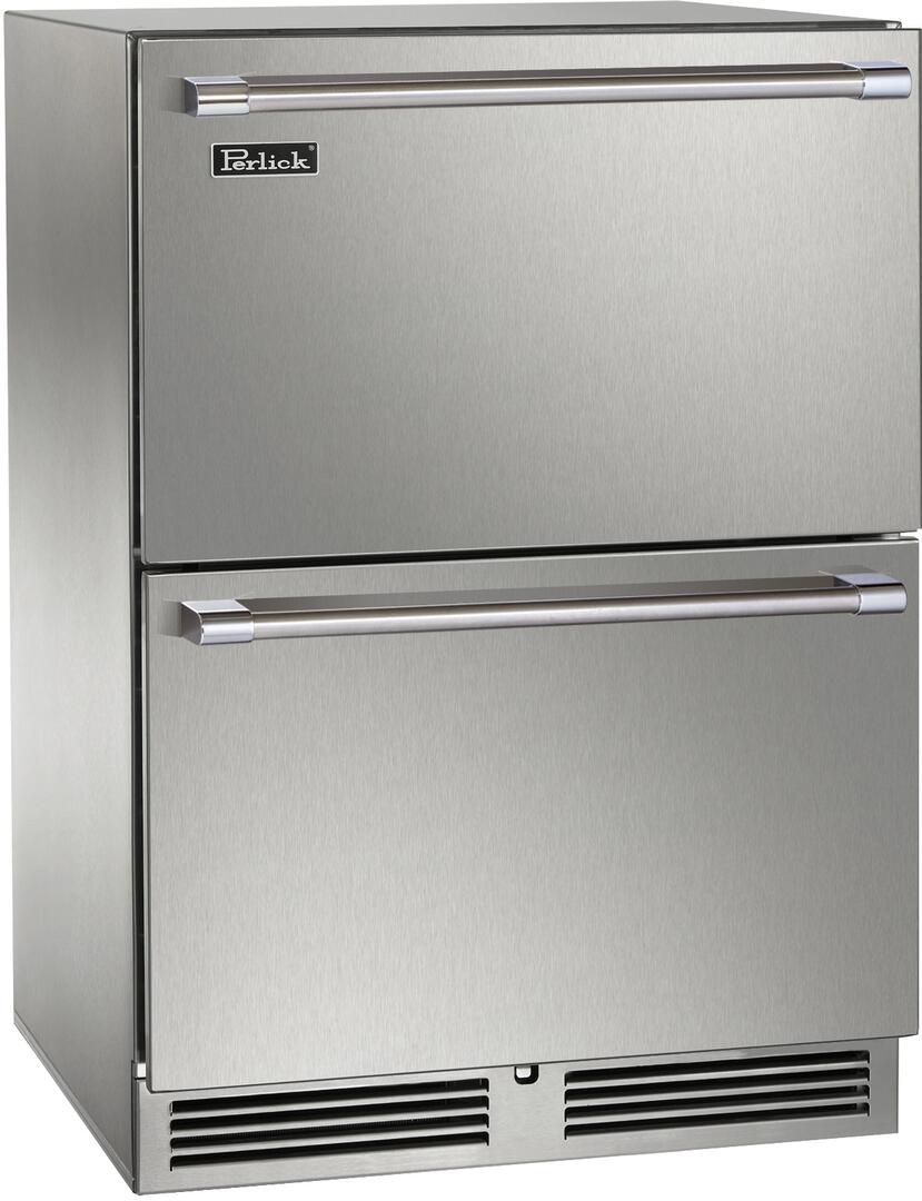 Perlick 24 inch Signature Series 5.2 cu ft Drawer Refrigerator HP24RS-4-5 Refrigerators HP24RS-4-5DL Luxury Appliances Direct