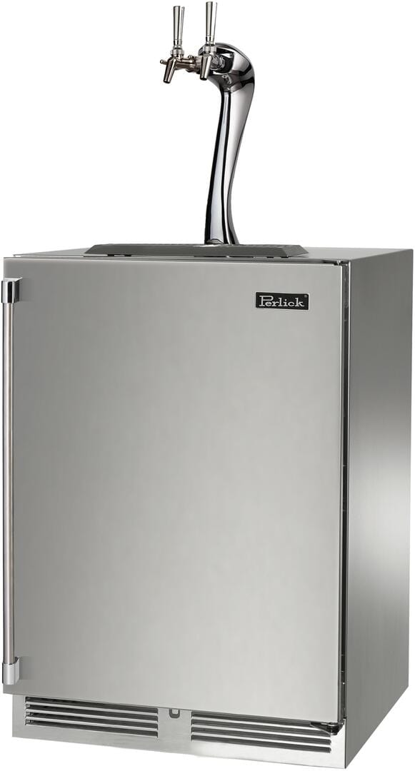 Perlick 24-Inch Signature Series Beer Dispenser HP24TS-4-1-2A Kegerators HP24TS-4-1R-2A Luxury Appliances Direct