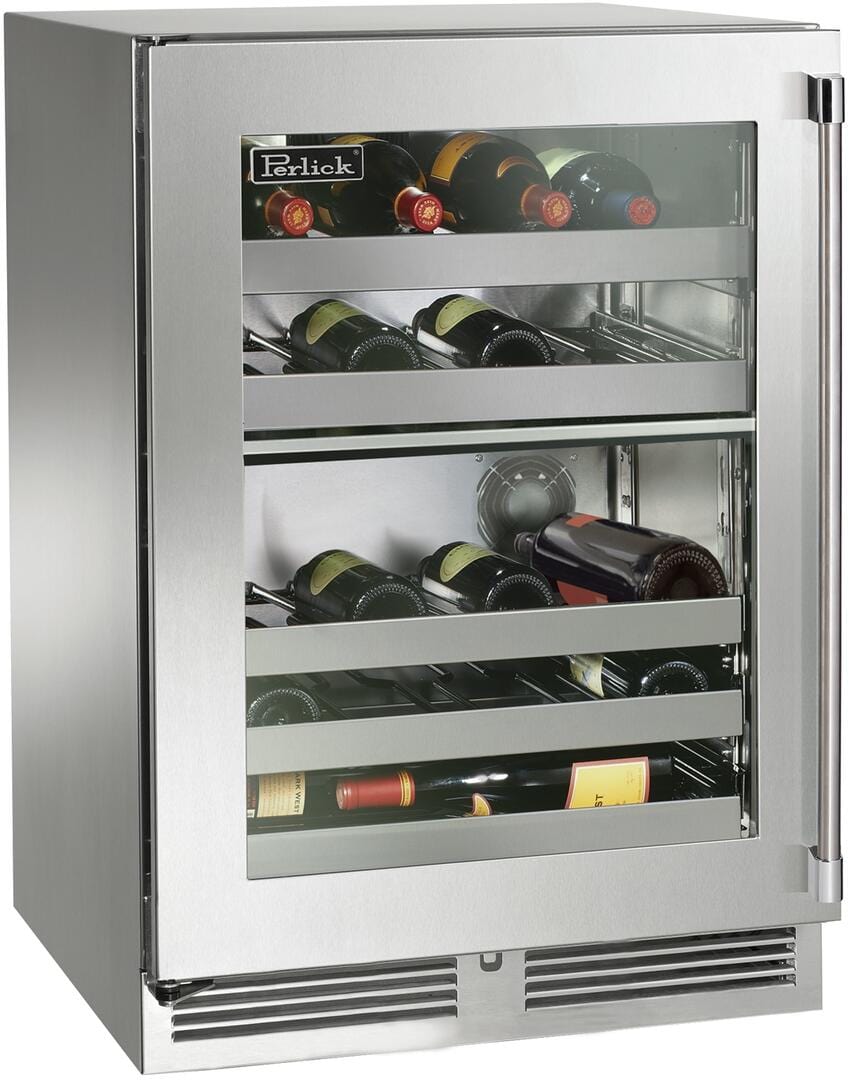 Perlick 24 inch Signature Series Built-In Wine Cooler HP24DM-4-3 Wine Coolers HP24DM-4-3L Luxury Appliances Direct