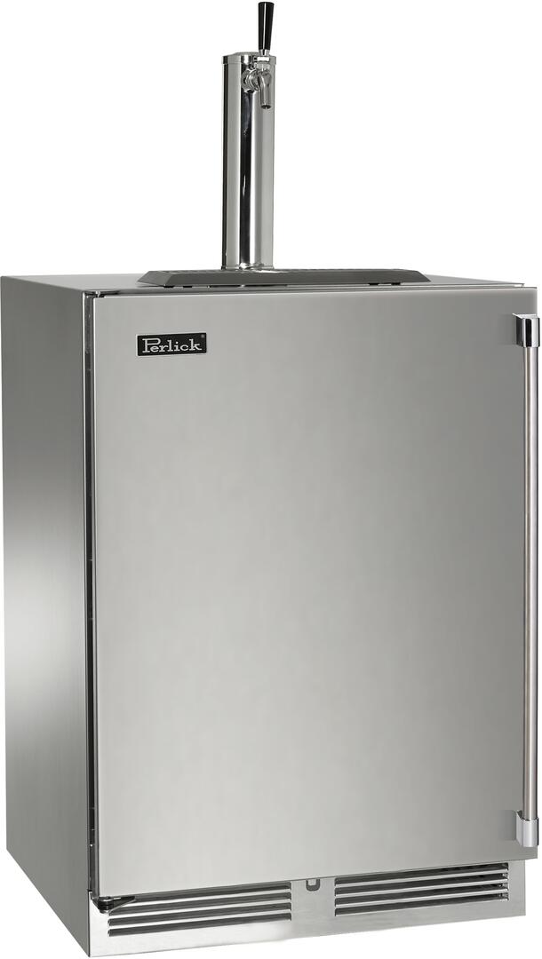 Perlick 24-Inch Signature Series Indoor Beer Dispenser HP24TS-4-1-1 Kegerators HP24TS-4-1L-1 Luxury Appliances Direct