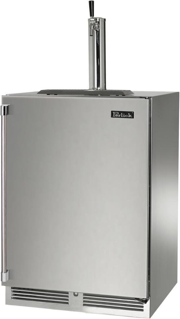 Perlick 24-Inch Signature Series Indoor Beer Dispenser HP24TS-4-1-1 Kegerators HP24TS-4-1R-1 Luxury Appliances Direct