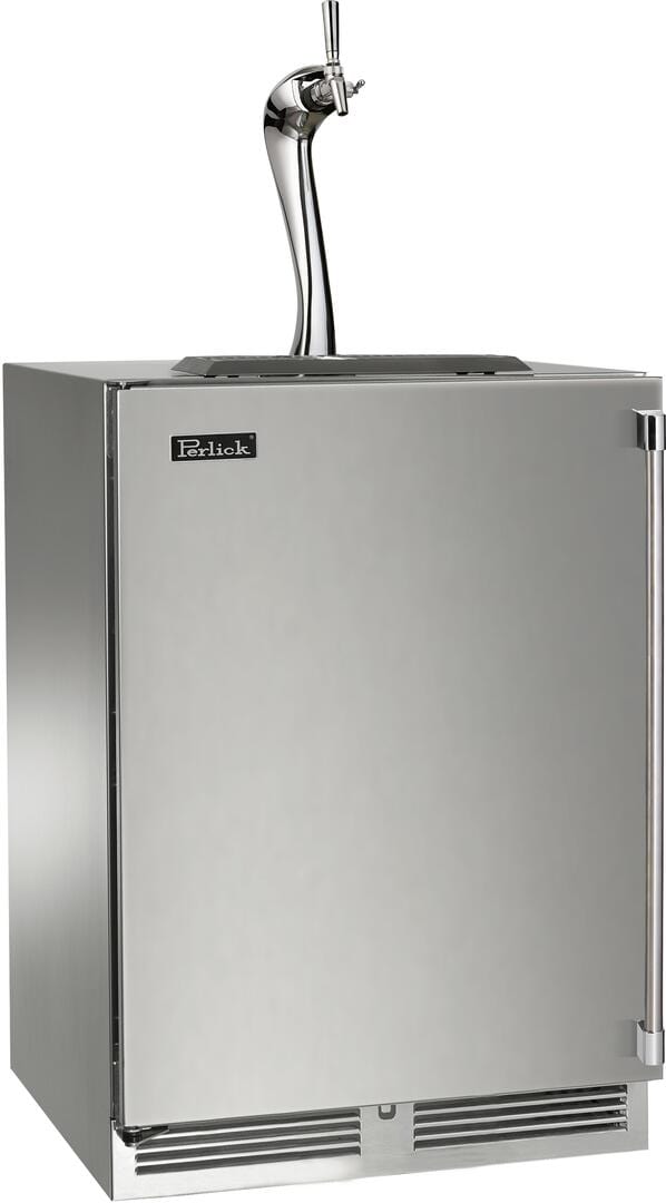 Perlick 24-Inch Signature Series Indoor Beer Dispenser HP24TS-4-1-1A Kegerators HP24TS-4-1L-1A Luxury Appliances Direct