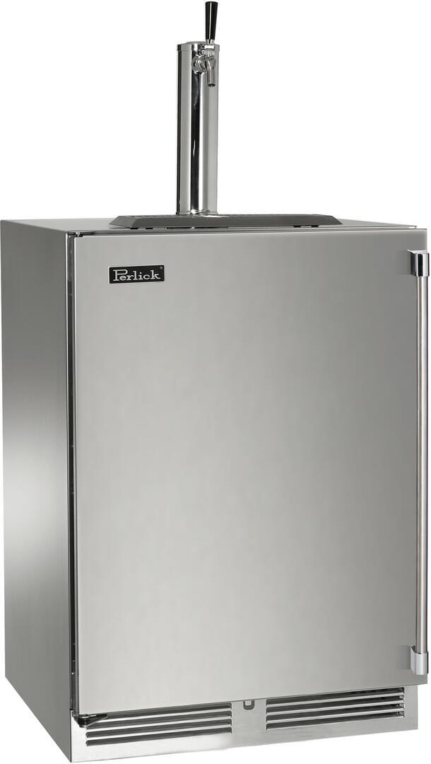 Perlick 24" Signature Series 5.2 cu ft Beer Dispenser HP24TM-4-1-1 Kegerators HP24TM-4-1L-1 Luxury Appliances Direct