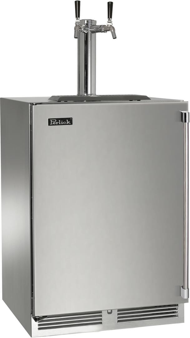 Perlick 24" Signature Series 5.2 cu ft Beer Dispenser HP24TM-4-1-2 Kegerators HP24TM-4-1L-2 Luxury Appliances Direct